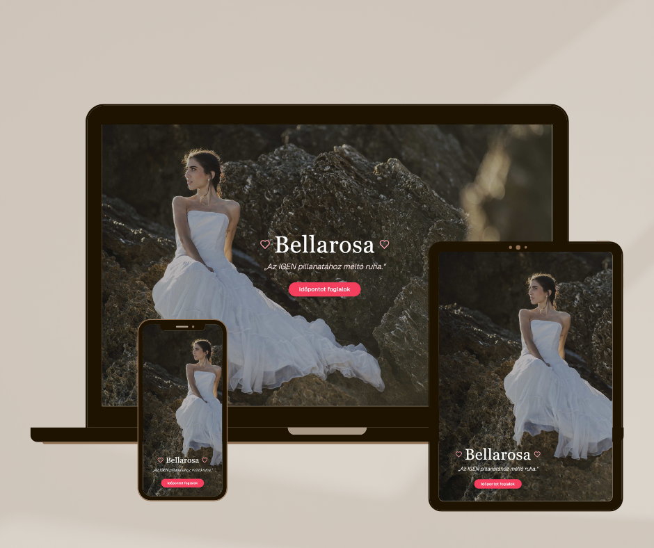 Esküvői weboldal - Bellarosa